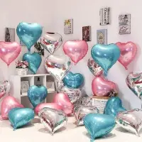 Воздушный шар фольгированный 18" «Сердце», серебряный