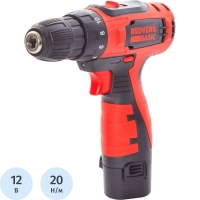 Дрель-шуруповерт акк. REDVERG Basic SD12LE/2-2 2 АКБ x Li-ion (12В, 1.5 Ач)