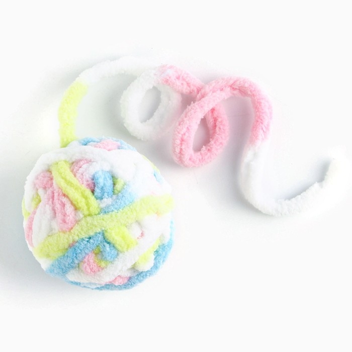 Игрушка для кошек. Набор игрушек мататаби и клубок, белый цвет Игрушка для кошек. Набор игрушек мататаби и клубок, белый цвет