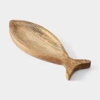 Блюдо в форме рыбки &laquo;Пряник&raquo;, 32&times;11.5&times;2 см, дерево манго