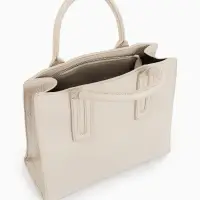 Сумка женская тоут TEXTURA на молнии, 29&times;10&times;25 см, однотонная, молочная