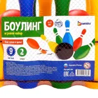 Боулинг, набор 9 кеглей, 2 шара