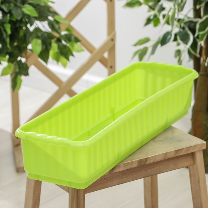 Ящик для цветов без дренажной решеткой, 12 л, МИКС Ящик для цветов без дренажной решеткой, 12 л, МИКС