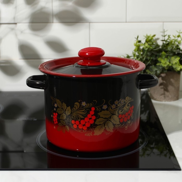 Кастрюля эмалированная, 3,5 л, цвет МИКС Кастрюля эмалированная, 3,5 л, цвет МИКС