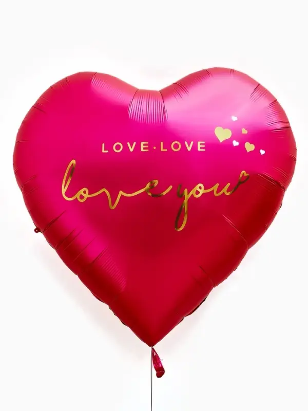 Воздушный шар фольгированный 63" &laquo;Сердце, фуксия"