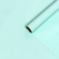 Пленка для декора и флористики, матовая, 65 микрон, пастельный зелёный, 57 см&times;10 м