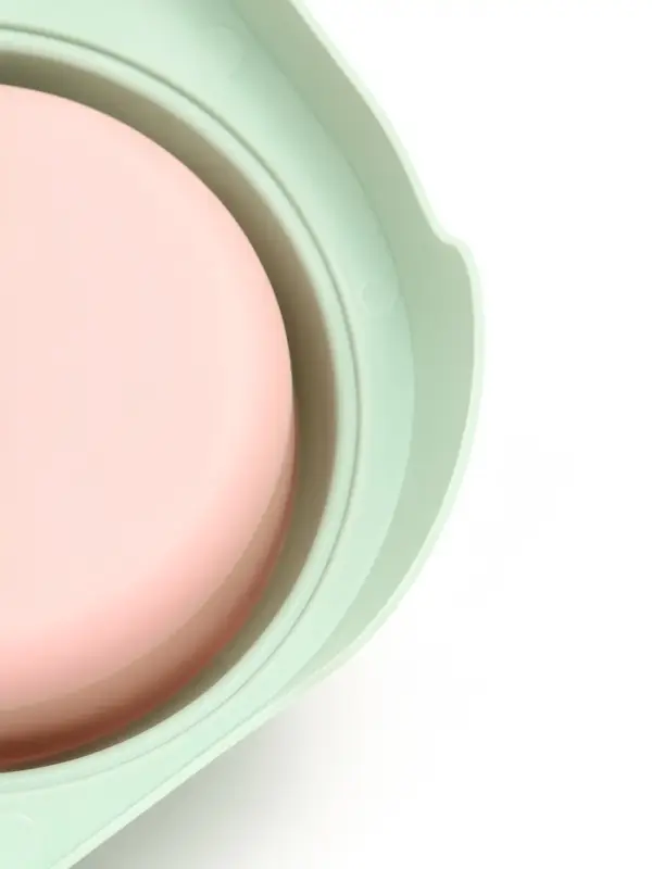 Миска двойная, 2&times;200 мл, 30&times;15.5&times;9 см, пластик, зелёная