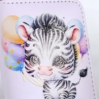 Кошелёк на молнии &laquo;Зебра&raquo;, белый