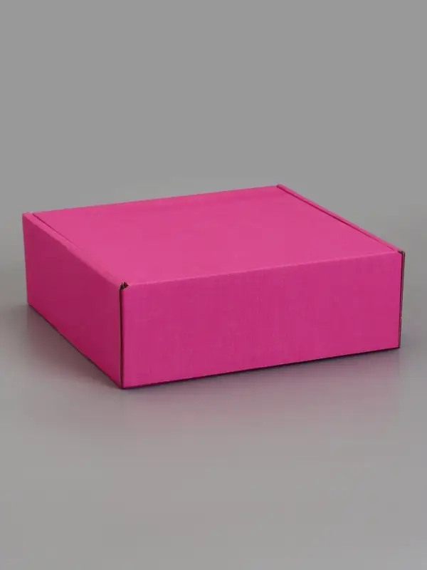 Коробка самосборная, розовая, для подарков, хранения и отправки посылок, 23&times;23&times;8 см