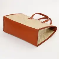 Сумка плетёная на молнии из пандана, 41&times;16&times;50 см, светло-коричневая