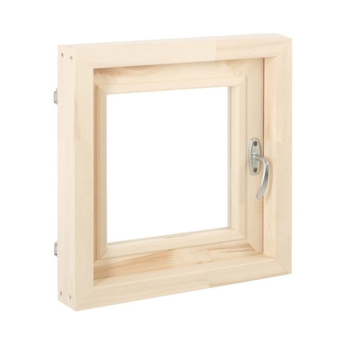 Окно, 40×40см, двойное стекло ЛИПА, наружнее открывание Окно, 40×40см, двойное стекло ЛИПА, наружнее открывание