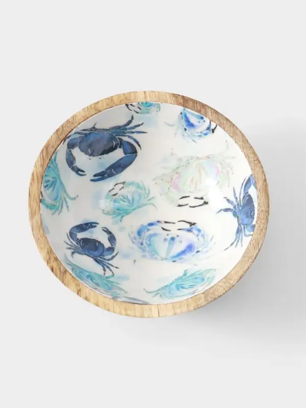 Салатник &laquo;Крабы&raquo;, 17.5&times;17.5&times;6.5 см, дерево манго