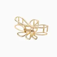 Крабик для волос &laquo;Валери&raquo;, лепестки, 7 см, золотистый