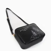 Сумка женская на молнии TEXTURA, 22&times;8&times;17 см, с принтом, чёрная