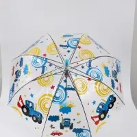 Зонт детский прозрачный купол &laquo;Синий трактор&raquo; d=76 см