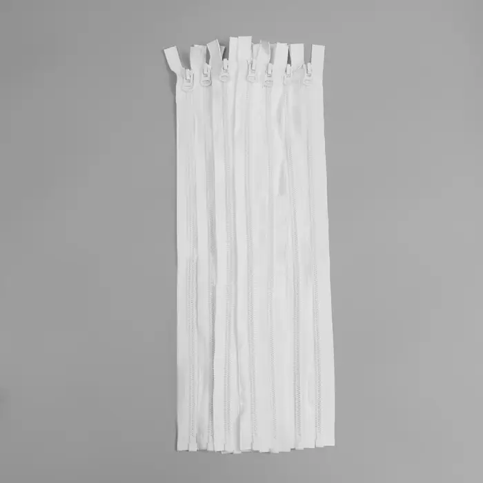 Молния «Трактор», №7, разъёмная, замок автомат, 50 см, цвет белый, цена за 1 штуку Молния «Трактор», №7, разъёмная, замок автомат, 50 см, цвет белый, цена за 1 штуку