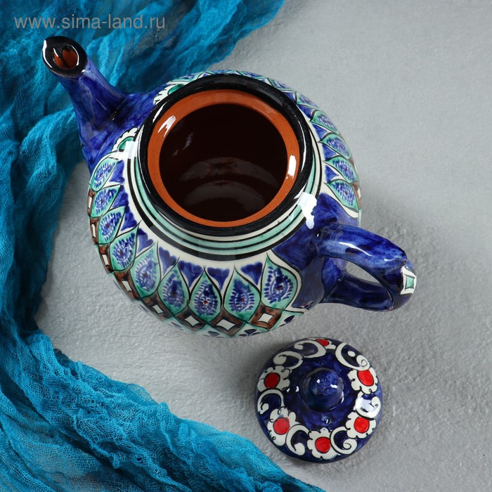 Чайник Риштанская Керамика Чайник Риштанская Керамика "Узоры", 1000 мл, микс