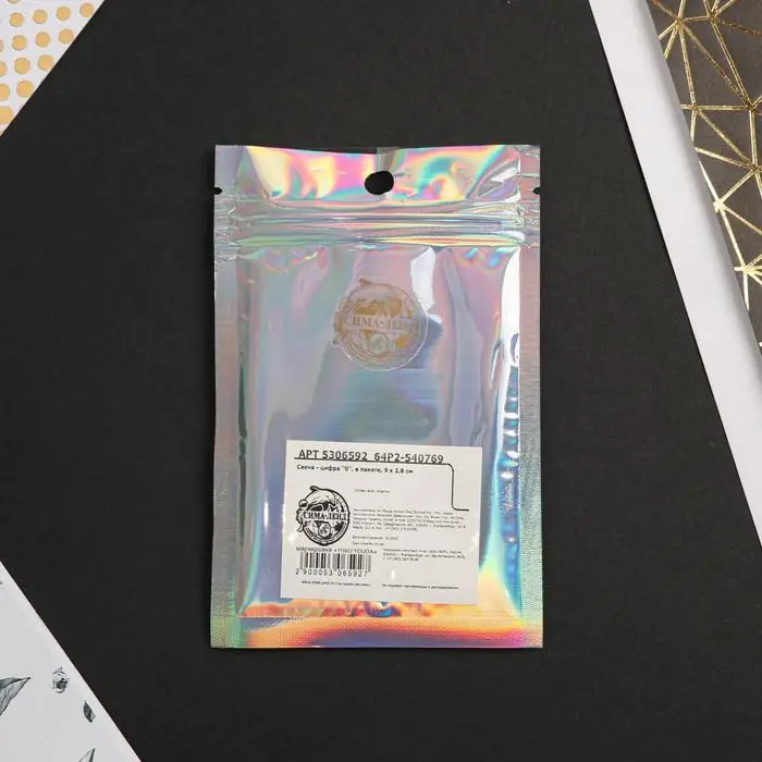 Свеча для торта, цифра «0», 8,5 х 3 см Свеча для торта, цифра «0», 8,5 х 3 см