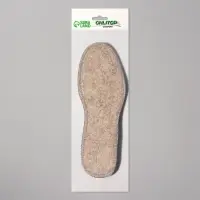 Стельки для обуви, утеплённые, двухслойные, фольгированные, окантовка, р-р RU 38 (р-р Пр-ля 40), 25 см, пара, серые