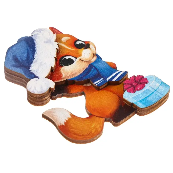 Ёлочная игрушка - подвеска деревянная сборная «Новый год! Лисёнок» Ёлочная игрушка - подвеска деревянная сборная «Новый год! Лисёнок»