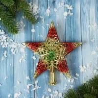 Звезда на ёлку (верхушка), узор, 12&times;14 см
