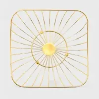 Ваза для фруктов "Милена" 28*28*7 см, цвет золотой Ваза для фруктов "Милена" 28*28*7 см, цвет золотой