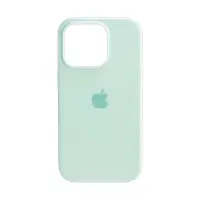 Чехол iPh 16 Pro Silicon Case 100% ORG Aquamarine (MagSafe + анимация NFC) c LOGO