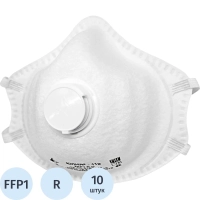 Полумаска фильтрующая ЮЛИЯ-119(20469) с кл FFP1 R D до 4ПДК 10шт/уп