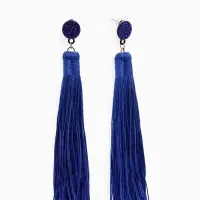 Серьги &laquo;Кисти&raquo;, гармония, синие, L, кистей, 10.5 см