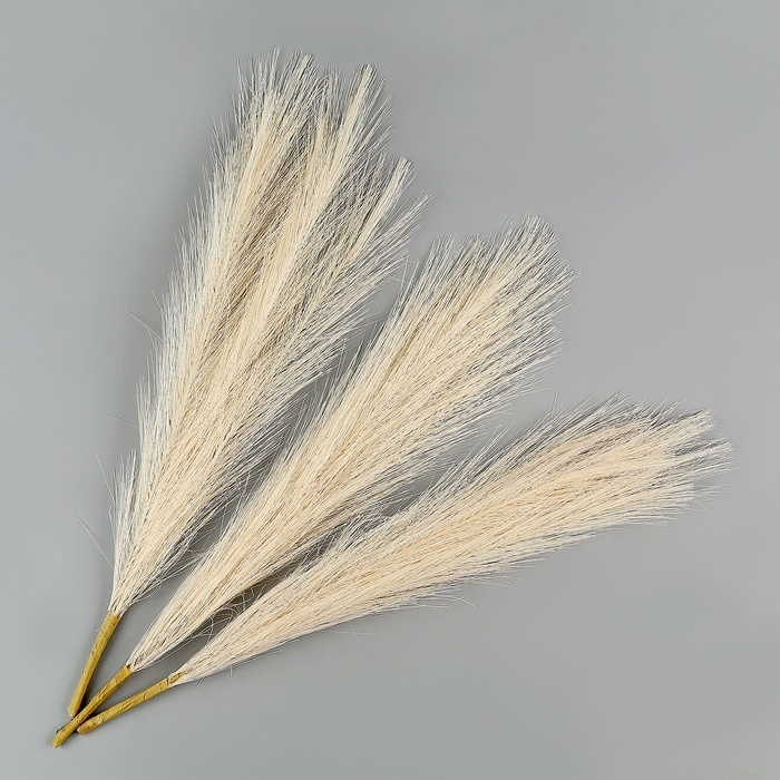 Пампасная искусственная трава, высота 43 см, набор 3 шт., цвет бежевый Пампасная искусственная трава, высота 43 см, набор 3 шт., цвет бежевый