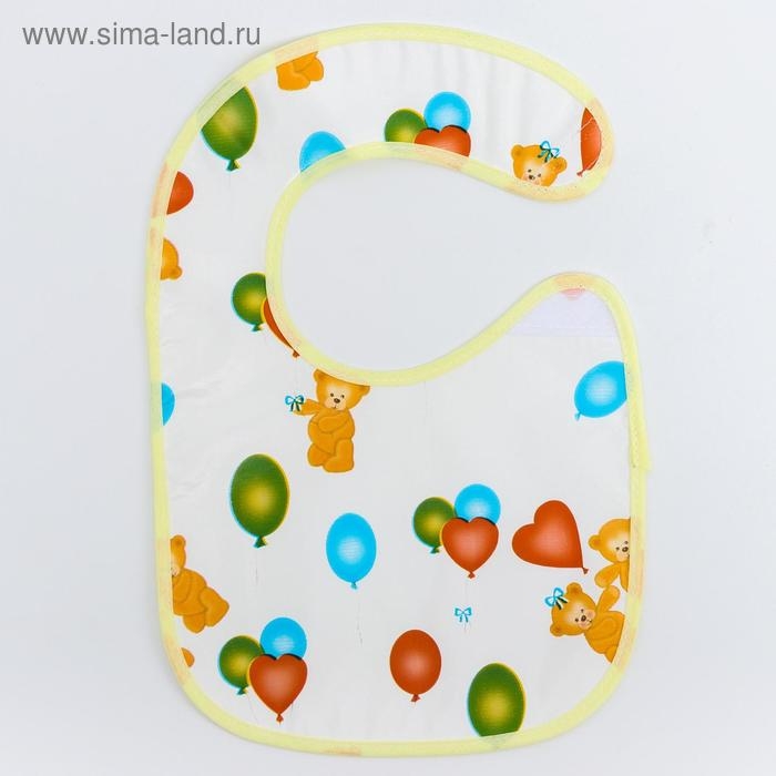 Нагрудник из ткани с ПВХ покрытием, «Мишки», цвет МИКС