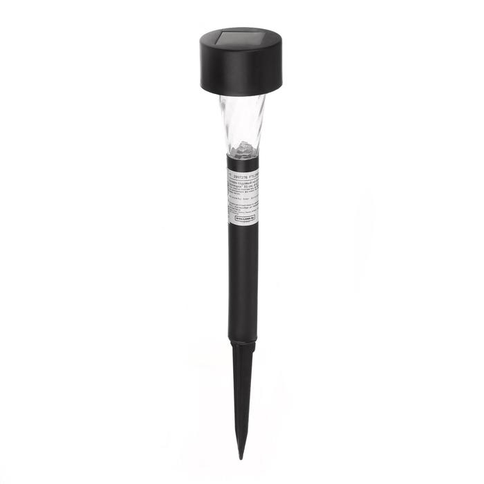 Садовый светильник на солнечной батарее «Трапеция», 4.5 × 30 × 4.5 см, 1 LED, свечение тёплое белое