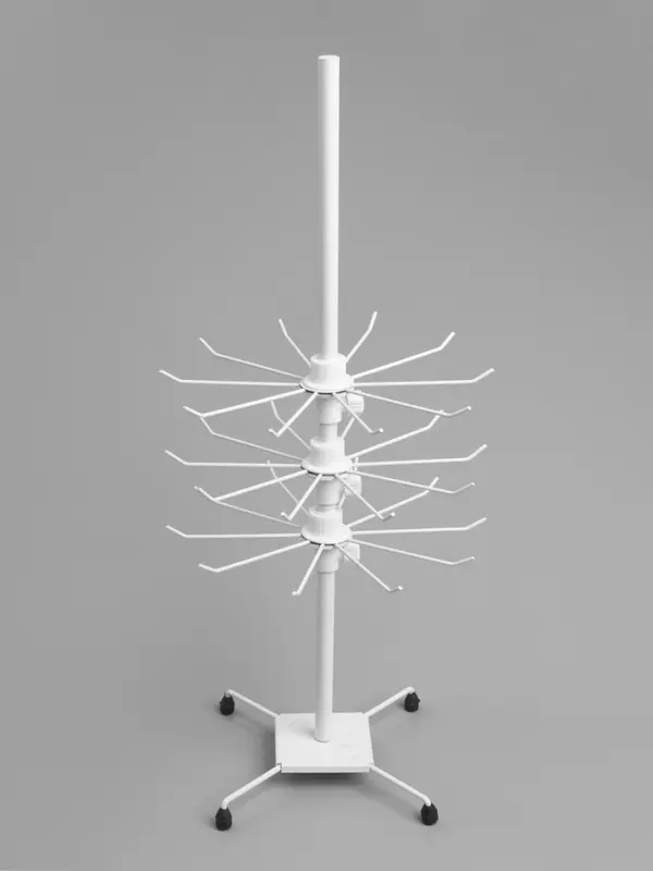 Вертушка, 3 яруса по 10 крючков, 28&times;28&times;65 см, белая