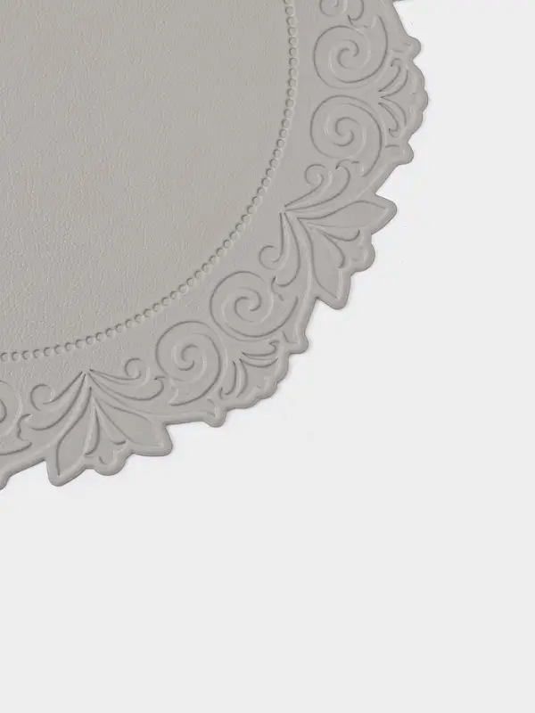 Набор салфеток сервировочных на стол Доляна, 2 шт., 38&times;38 см, серый