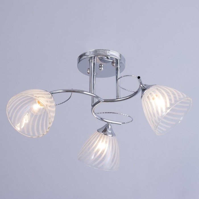 Люстра Люстра "Нора" 3х60Вт Е27 Хром 52х52х26см