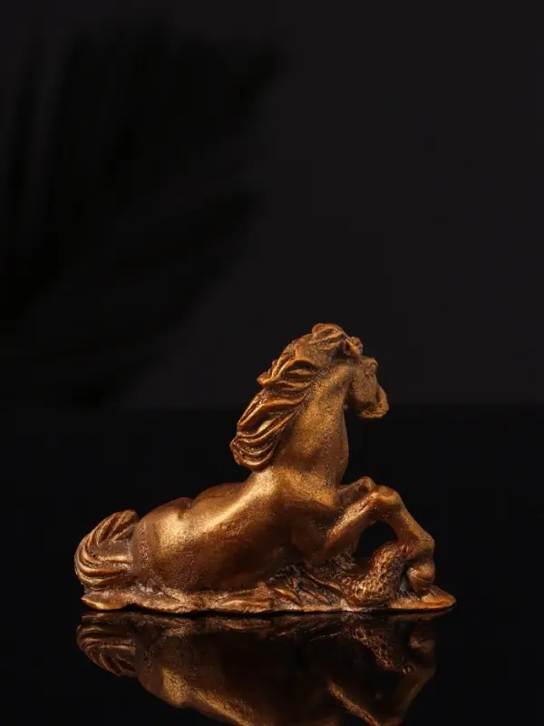 Фигура "Лошадь лежит" 8х6х3 см, бронза