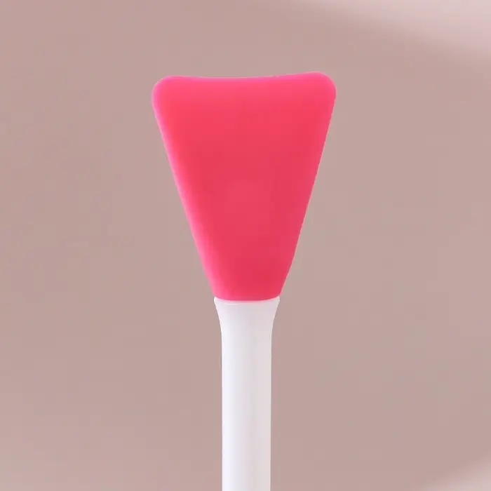 Кисть для масок, двусторонняя, силиконовая, 14,8 см, цвет розовый