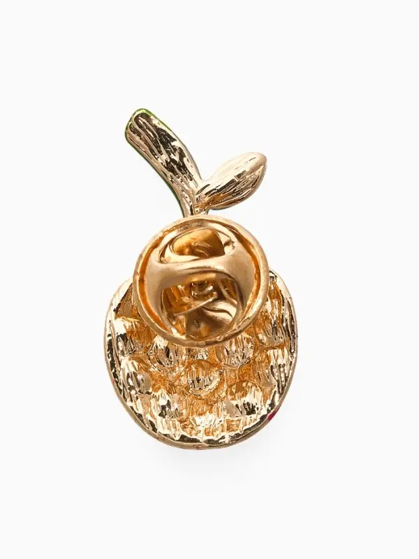 Брошь  Брошь "Вишня стразинка", цвет красно-зелёный в золоте