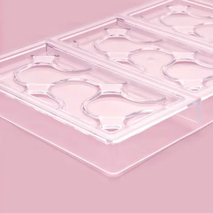 Форма для шоколада KONFINETTA &laquo;Симпл-димпл&raquo;, 27.5&times;17.5&times;2.5 см, 3 ячейки 15.3&times;7.5&times;0.8 см, пластик, прозрачная