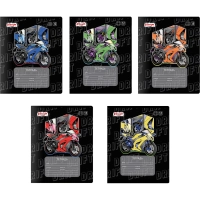 Тетрадь школьная А5 12л клетка Комус Класс Motocross в ассортименте 2021679