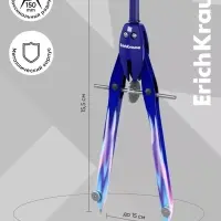 Готовальня ErichKrause. CoolRay, 2 предмета (циркуль, грифели), в пластиковом пенале, МИКС