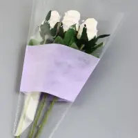 Пакет конус для цветов, с нетканым материалом, 26+7×37 см, лиловый