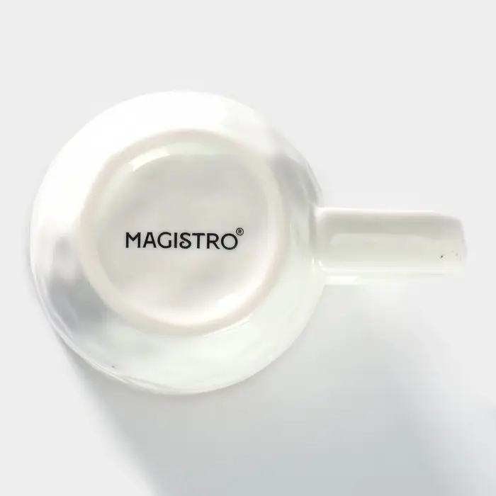 Кружки Magistro &laquo;Церера&raquo;, набор 2 шт., 400 мл, фарфор, белые