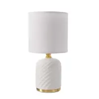 Настольная лампа с абажуром RISALUX &laquo;Рионфо&raquo;, Е14, 40 Вт, белый, 13&times;13&times;26 см