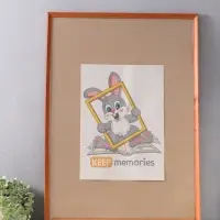 Фоторамка дерево 50х70 см, орех №2 (пластиковый экран)