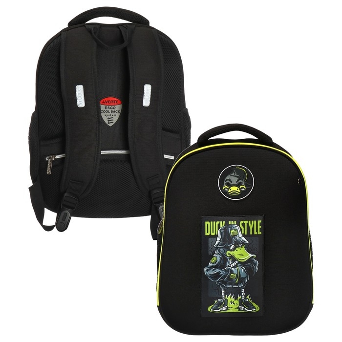 Рюкзак каркасный 38 х 29 х 17, deVENTE Choice Lite 17L, Cool Duck, черный 7033427 Рюкзак каркасный 38 х 29 х 17, deVENTE Choice Lite 17L, Cool Duck, черный 7033427