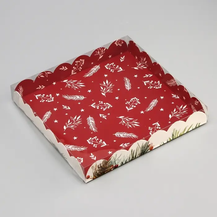 Коробка для печенья, «Новогодние подарки», 21×21×3 см, Новый год Коробка для печенья, «Новогодние подарки», 21×21×3 см, Новый год