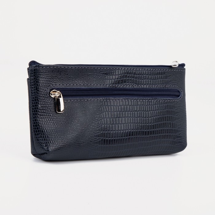 Кошелёк женский на молнии, цвет синий Кошелёк женский на молнии, цвет синий