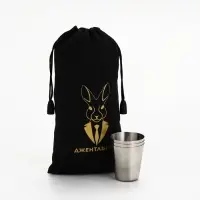 Стопки в чехле &laquo;Джентельмен&raquo;: нержавеющая сталь, набор 3 шт.&times;30 мл