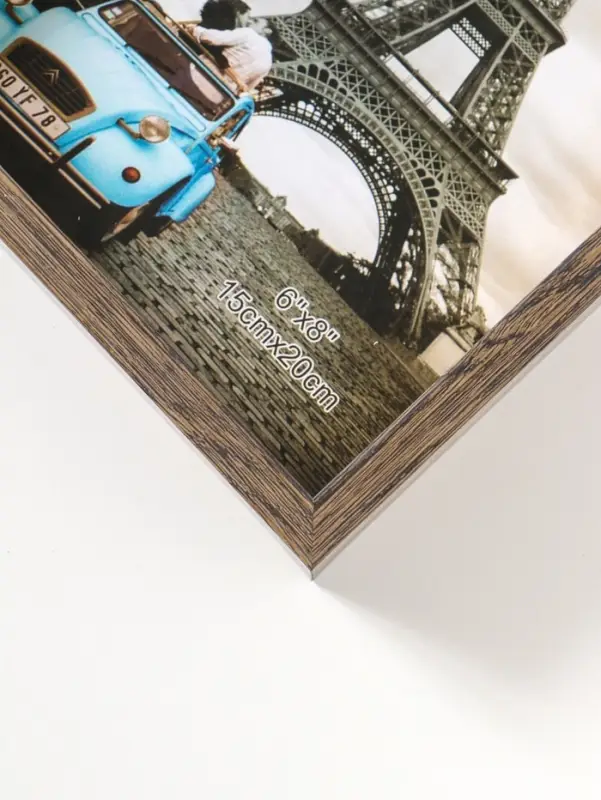 Фоторамка пластик 15х20 см "Ламберто" бежево-чёрный с золотом 21х16х3,5 см